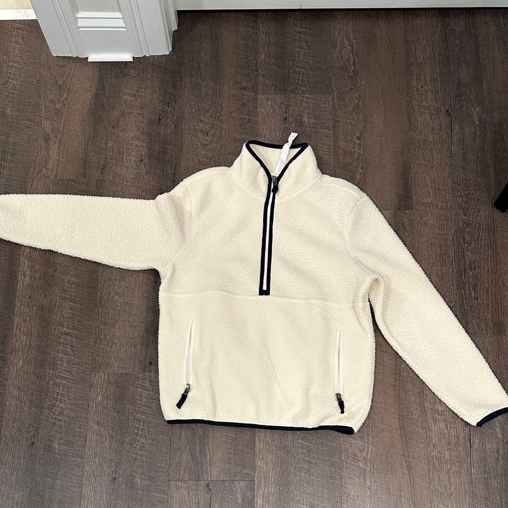 Splits59 women’s Libby Cream Zip-Up Fleece Size S
